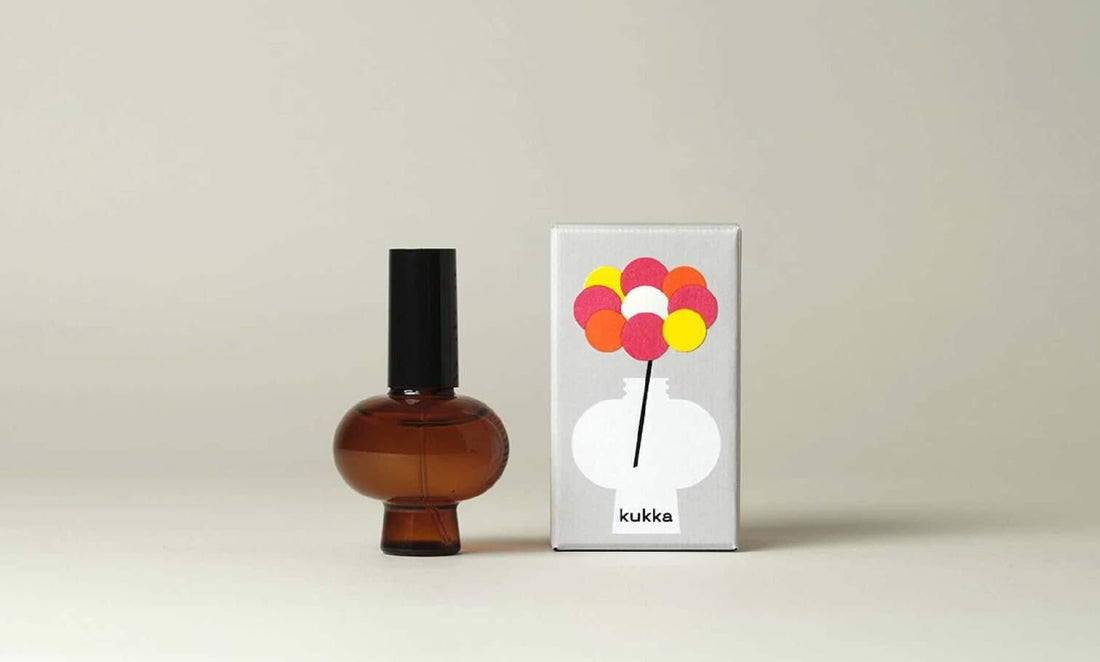 kukka FIRE エッセンシャルオイルミストのボトルと箱 
